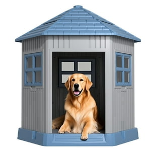 Caseta Para Perros Drato Para Interiores Y Exteriores, Duradera Para Perros Grandes, Color Azul