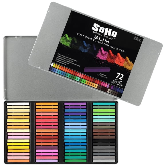 Set de pasteles Soho Urban Artist Slim Sketch Squares de 72 colores