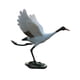 thumbnail image 4 of Esculturas de grúa al aire libre, adornos de grúa de escultura de pájaro, estatuilla de animales para césped, patio, estanque, patio, jardín de hadas 28x15x23.5cm, 4 of 5