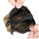 thumbnail image 2 of 2 Paquetes De Bolsa Al Aire Libre Mini Bolsas De Bolsa De Administración Organizador De Bolsillo De Cremallera Doble Se Puede Usar En El Cinturón (caqui), 2 of 3