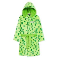 Bata De Lana Esponjosa De Minecraft Para Niños De 11 A 12 Años, Color Verde