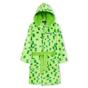 Bata De Lana Esponjosa De Minecraft Para Niños De 11 A 12 Años, Color Verde
