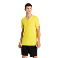 A|X Armani Exchange - Camiseta Armani Exchange Basic Pima Con Cuello En V Para Hombre Cyber Yellow