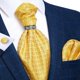 thumbnail image 4 of Corbatas Seda Ascot Pañuelo + Anillo Plateado Paño Colleras dorado Talla Única, 4 of 6