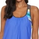 thumbnail image 3 of Tankini push-up con espalda en T, estampado a rayas y pantalones cortos para mujer, 3 of 8