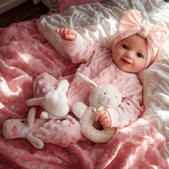 Muñeca Reborn Babeside Sunny 43 cm con Accesorios Completos