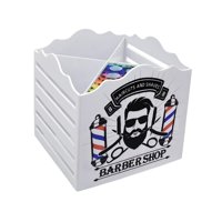 Magideal - Caja Porta Tijeras De Peluquería, Organizador De Salón, Estante Para Accesorios De Peluquería, Soporte Para Tijeras, Soporte Para Tijeras De Peluquerí Blanco