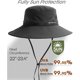 thumbnail image 2 of Sombrero FURTALK para Hombre UPF de Ala Ancha, 2 of 3