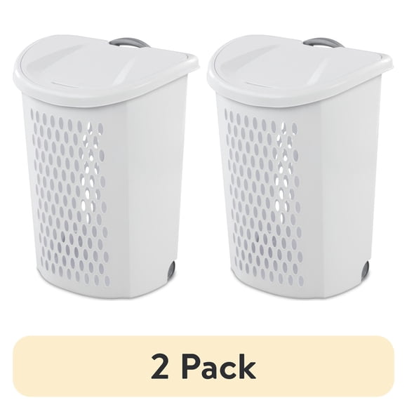 Canasto Ropa Sterilite Ultra Con Ruedas 2 Pack Plastico 2 Bushel
