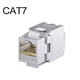 thumbnail image 1 of Shielded Cat7 Cat6a Keystone Jack RJ45 Tool-Less Type Zinc Alloy Module Adapter Coupler, 1 of 3