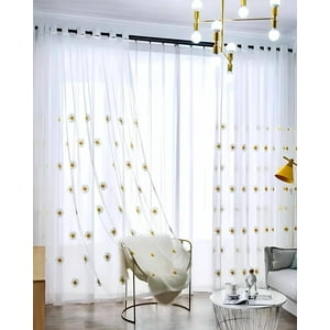Genérico - 2 Panel De Cortina Visillo Transparente Con Textura 140X230Cm