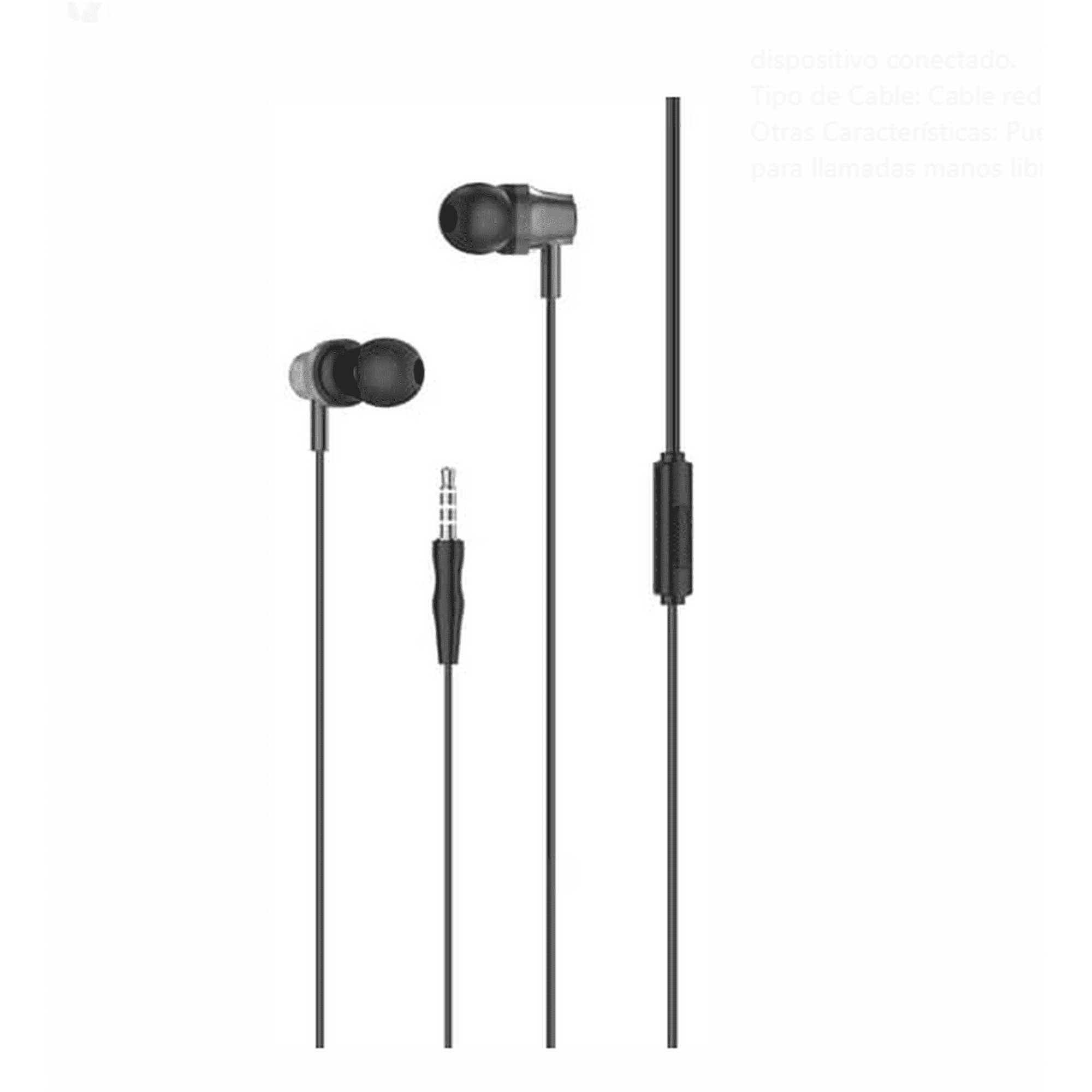 Genérico - Audifonos Auriculares Con Cable Auxiliar 1.2m