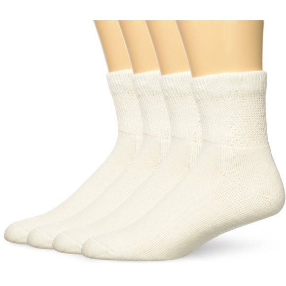 Calcetines Top Flite blancos talla grande (2 pares) para diabéticos