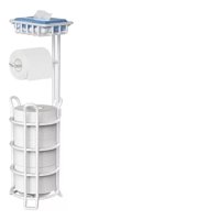 Genérico - Soporte De Papel Higiénico Confort Pedestal Organizador Baño Con Base Blanco