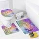 thumbnail image 4 of ¡Despierta, Carlo!-theme 4-Piece Shower Curtain Set with Rugs, Waterproof Bathroom Decor Set Includes Bath Mat, U-Shaped Rug, Toilet Lid Cover and Curtain with Hooks, 4 of 6