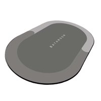 Bothyi - Alfombrilla De Baño Absorbente Balcón Alfombra Piso Alfombrillas De Ducha Oval Gris L