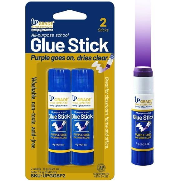 Barras de pegamento Upgrade Office Supply Inc 6 g, paquete de 2