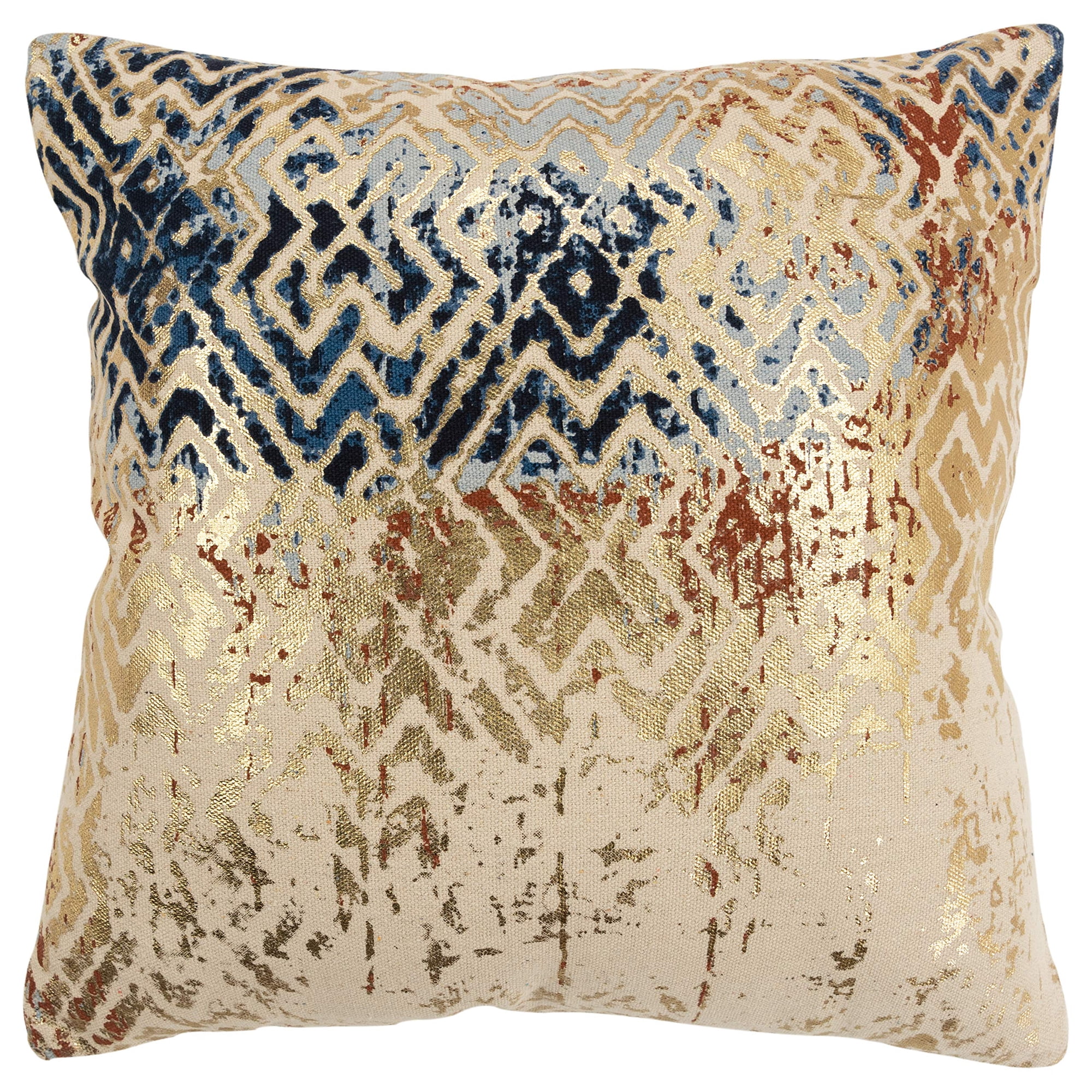 Almohada Rizzy Home Geométrica De 50 X 50 Cm Con Relleno De Plumón Y Funda De Algodón