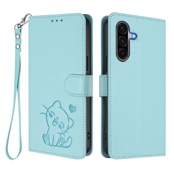 Samsung Galaxy A17 Funda Billetera con Ranuras para Tarjetas, Verde Claro