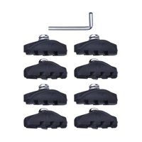 Magideal - Pastillas De Freno De Bicicleta Tipo V Pastillas De Freno De Pinza Hechas De Aleación De Aluminio, Juego De Bloques De Freno De Bicicleta Prácticos De 4 Pares