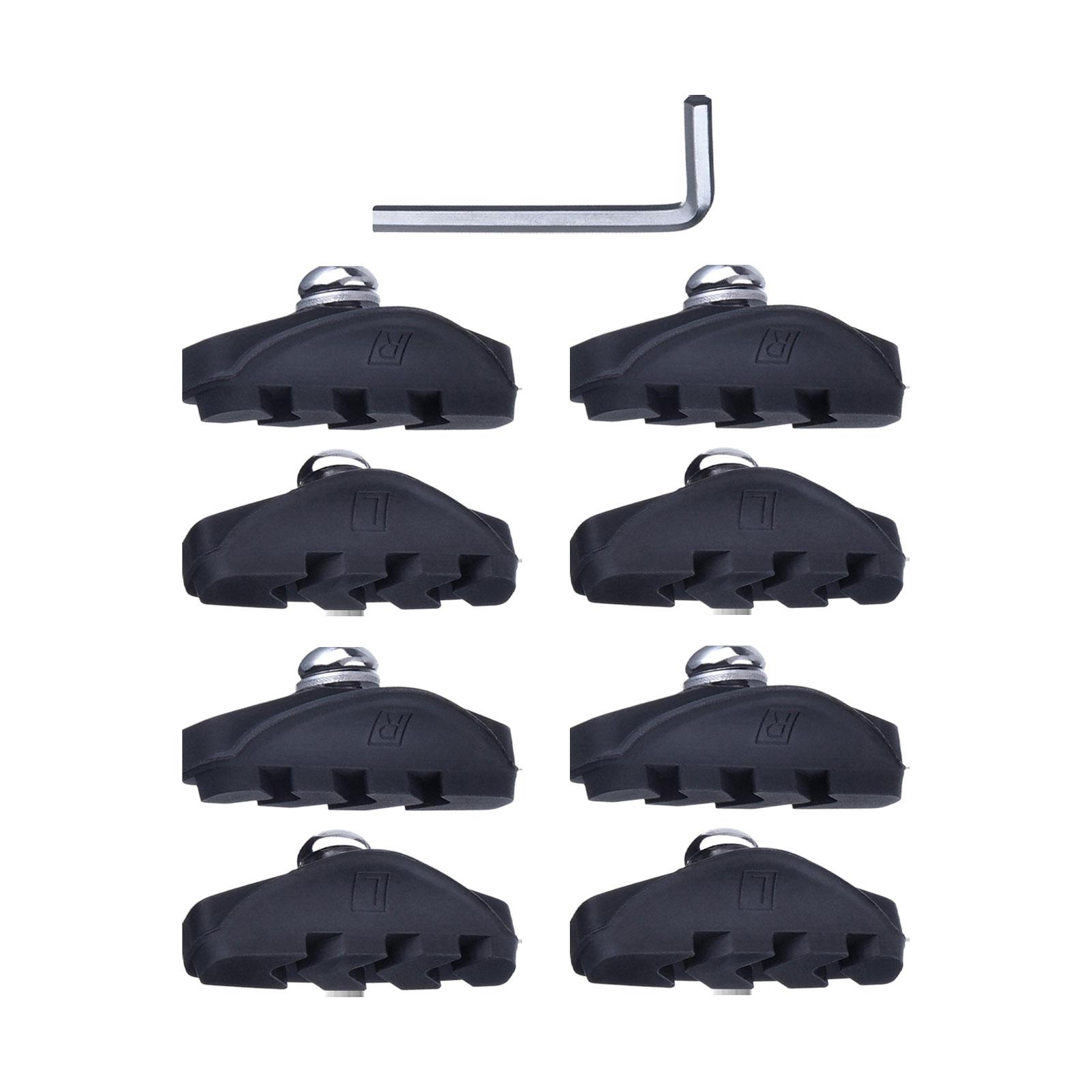 Magideal - Pastillas De Freno De Bicicleta Tipo V Pastillas De Freno De Pinza Hechas De Aleación De Aluminio, Juego De Bloques De Freno De Bicicleta Prácticos De 4 Pares