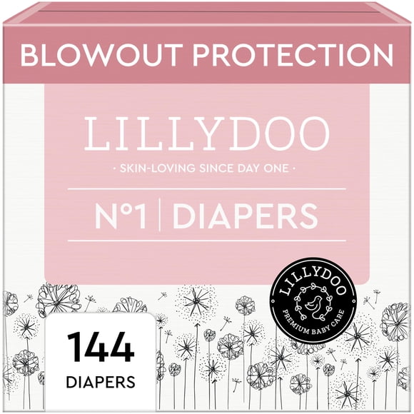 Pañales LILLYDOO talla 1, 144 unidades, protección contra fugas