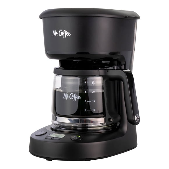 Cafetera Mr. Coffee de 5 tazas programable, de vidrio, negra