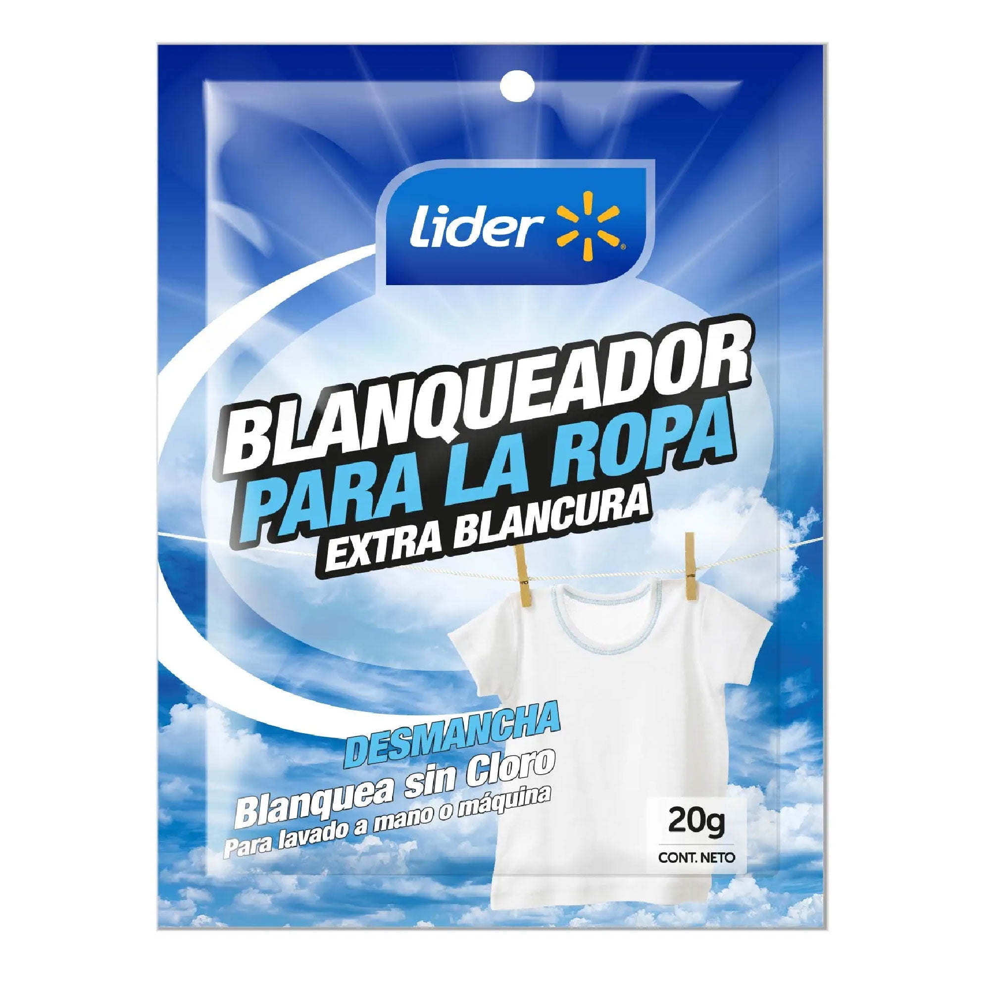 Blanqueador Polvo Extra Blancura Sobre 20 g Lider