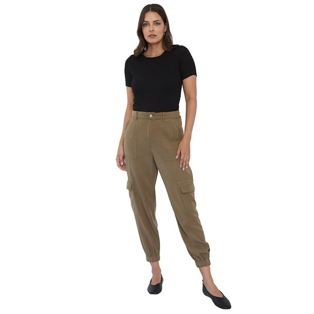 Pantalón Mujer Jogger Cargo Verde Oliva Corona
