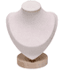 thumbnail image 3 of Soporte De Exhibición Del Busto De La Joyería De La Cadena Del Collar Para Los Espectáculos De La Tienda De La Encimera Beige, 3 of 6