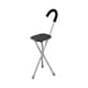 thumbnail image 2 of Asiento De Bastón Plegable Mango Cómodo Silla De Muletas Antideslizante De 34 Pulgadas De Alto Cuadrado Negro, 2 of 3