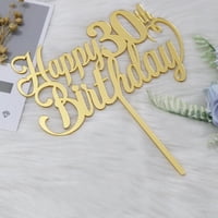 Adorno Acrílico Dorado Para Tartas Sodasos Happy 30 Birthday, Decoración Para Tartas De 30 Cumpleaño