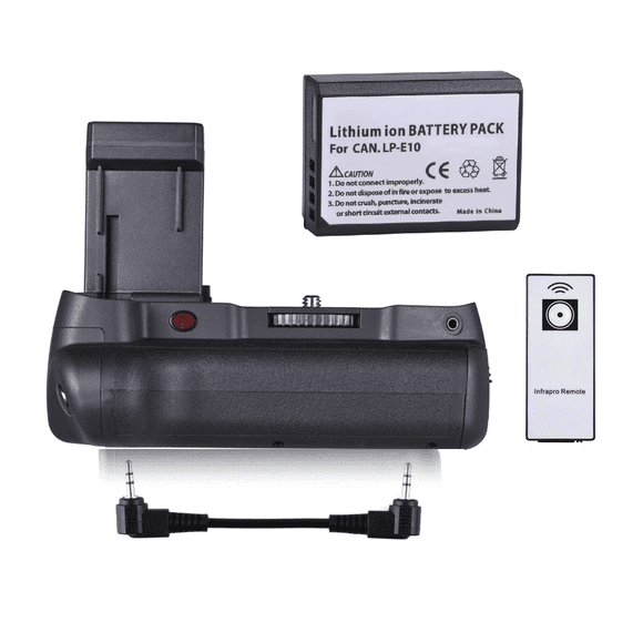 Battery Grip Para Canon T3 T5 T6 T7 Alternativo + Control Remoto + 1 Batería