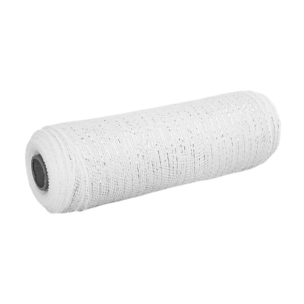 Rollo de cinta de malla, decoraciones con rollo de malla, suministros para coronas de malla DIY, 25 cm x 9 m, para hacer moños, guirnaldas para el hogar, Navidad, Blanco