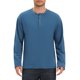 thumbnail image 5 of INSPIRE CHIC Camisetas Henley de Hombre Manga Larga Botón Pullover Camisa Casual de Negocios 2XL Azul, 5 of 6
