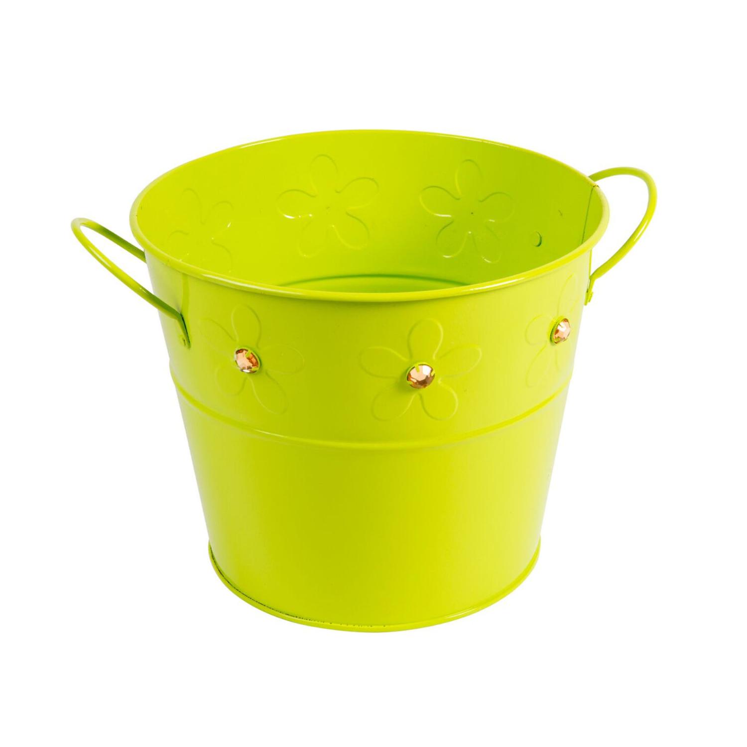 Concepts Life - Balde De Latón Verde Con Gemas