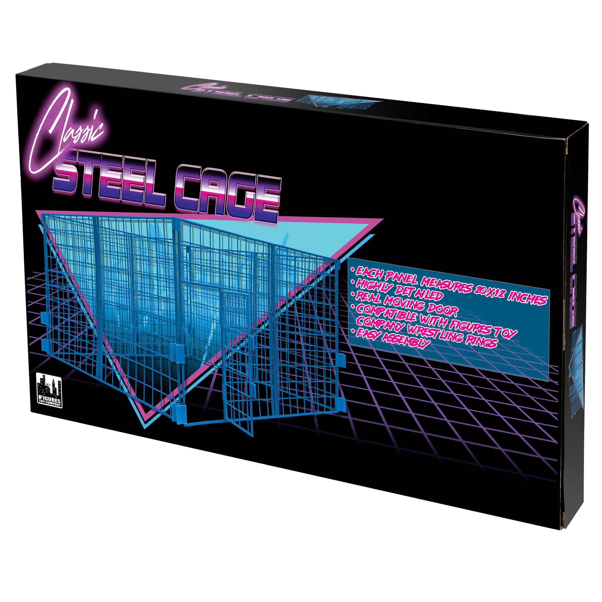 Figures Toy Company - Set De Juego Steel Cage Wrestling, Figuras Clásicas De Toy Company