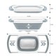 thumbnail image 3 of Colador de alimentos QiMH 6 L de silicona plegable verde, 3 of 8