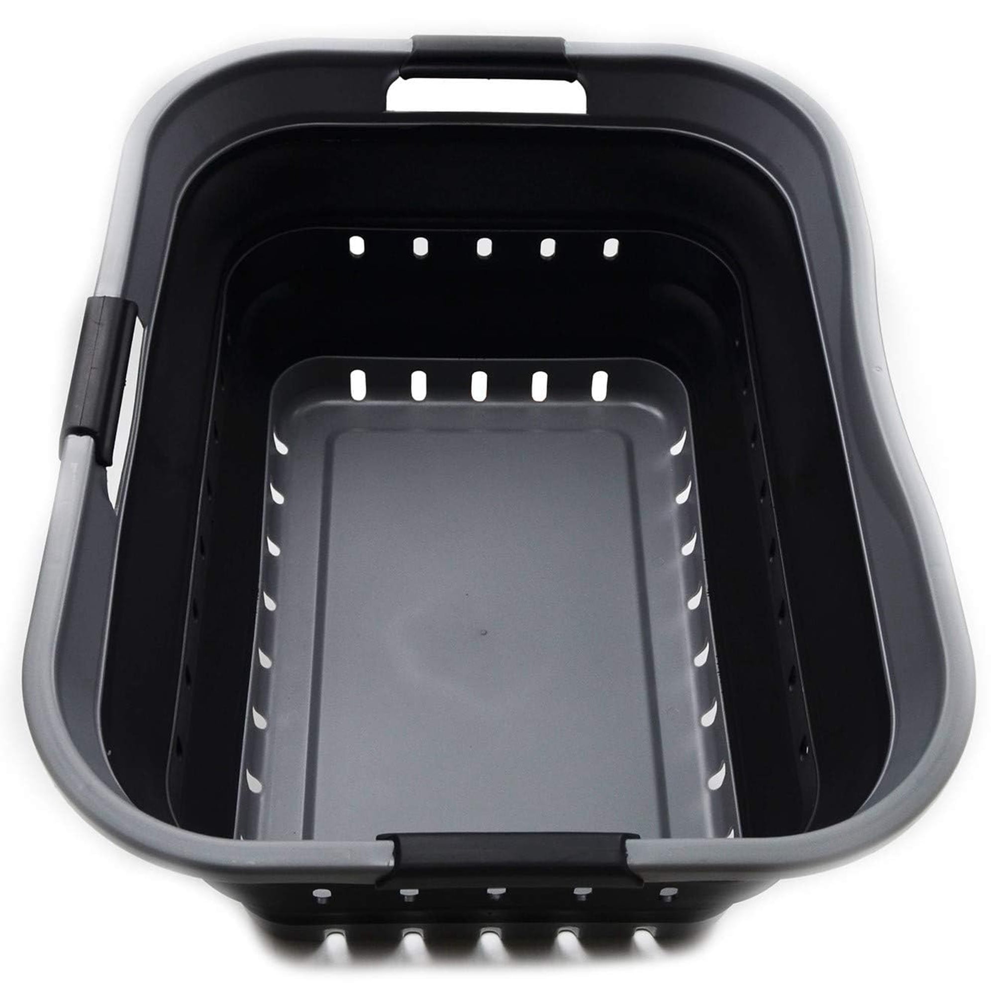 Cesto De Ropa Sucia Sammart, Plástico Plegable, 42 L (gris/negro)