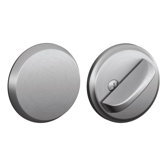 Deadbolt Schlage B81 626, acabado estándar, sin llave, cromo satinado