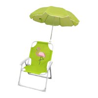 Ioensy - Silla De Camping Para Niños Con Sombrilla, Práctica Y Portátil Para Viajes Al Aire Libre En El Jardín, Flamenco