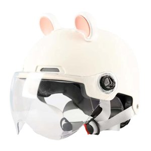 Ioensy - Accesorio Para Casco De Ciclomotor Jet Para Motocicletas Eléctricas Chopper Moped Beige