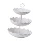 thumbnail image 4 of Soporte De Pastel De 3 Niveles Platos De Mesa De Estilo Europeo Catering Fiestas Torre Boda Tipo De Flor Blanca, 4 of 5