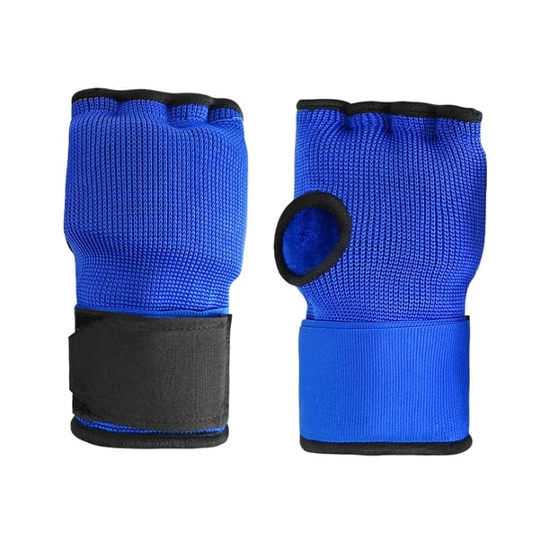 Vendas para manos, guantes interiores acolchados para boxeo, envoltura de protección para muñeca, guantes para ejercicio rápido para ejercicio, Sanda, Azul
