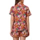 thumbnail image 3 of Conjuntos hawaianos para mujeres de regreso a clases 2 piezas camisa con botones y pantalones cortos florales trajes casuales de playa para vacaciones tropicales 2026 L Naranja Rosa, 3 of 5
