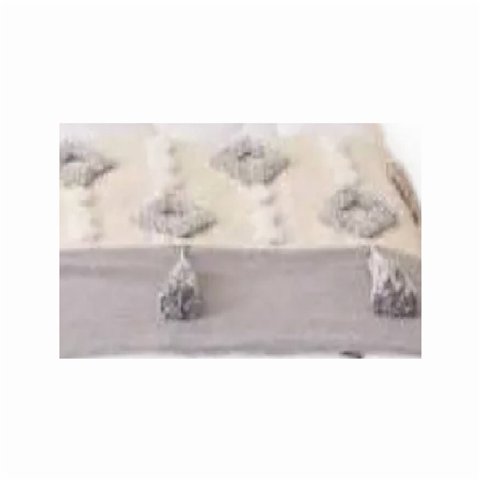 Genérico - Piecera Pie De Cama Boho Bordada Cama King Y 2 Plazas Diseño 3 Color Blanco