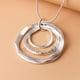 thumbnail image 3 of Stylish Silver Three Rings Pendant Necklace - Perfect for Men and Women!, 3 of 4