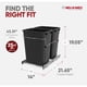 thumbnail image 3 of Bote de Basura Rev-A-Shelf RV-18KD-18C S Doble Extraíble 35L Negro, 3 of 9