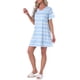 thumbnail image 4 of INSPIRE CHIC Camisón de Mujer de Manga Corta con Estampado Ropa de Dormir Camisetas de Noche Lindas Talla L Azul Claro, 4 of 6