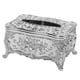 thumbnail image 1 of Elegante Caja De Pañuelos Cubre Contenedor Rectangular Para Encimera Mesita De Noche Plateada, 1 of 2
